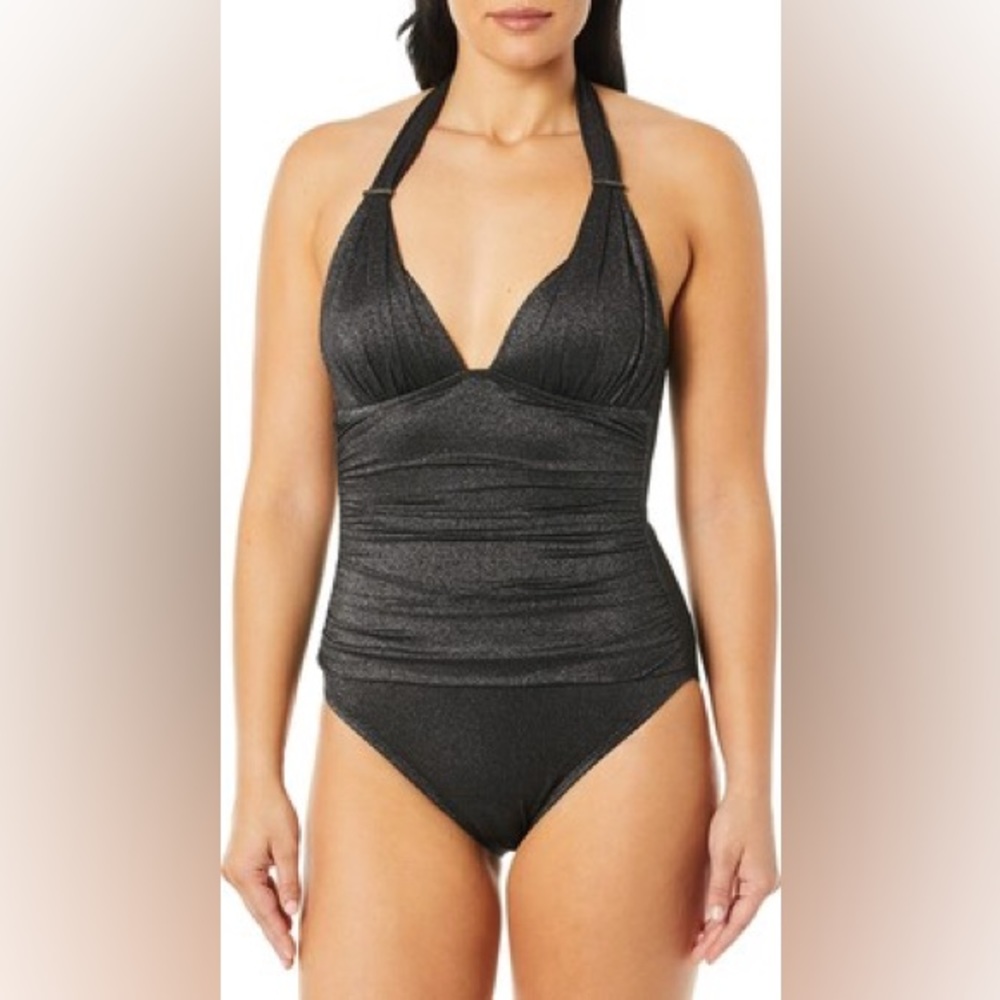 NWT Kenneth Cole New York Halter One Piece Bathing Suit - Medium